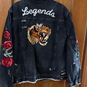 Legends Embroidered  Denim Jacket